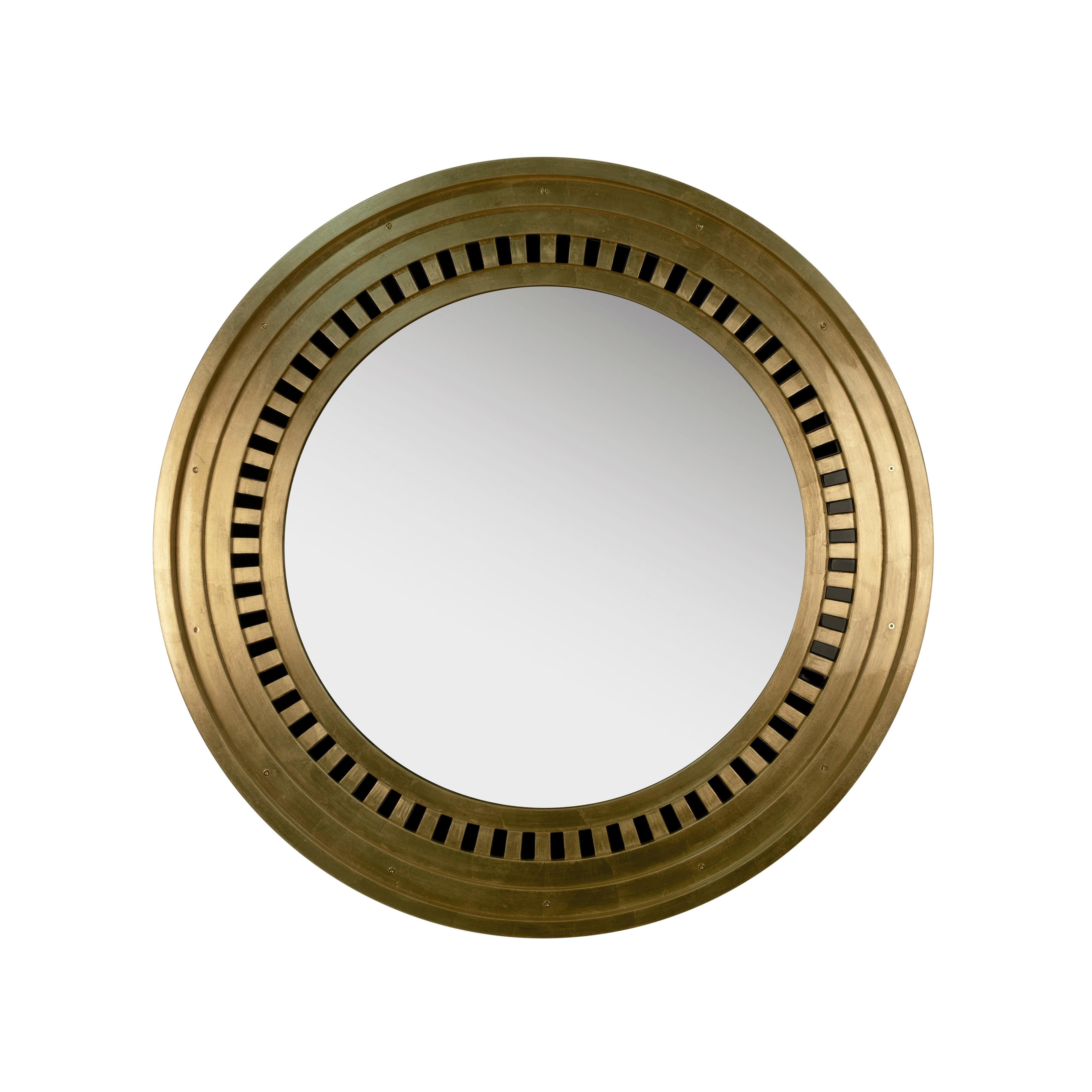Poudré Miroir Hollywood du 21e siècle en bois revêtu par Porus Studio en vente