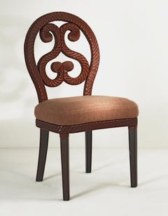21st Century Home Collection Brown Braided Leather Chair by Patrizia Garganti
