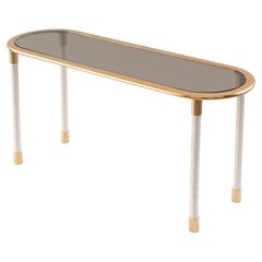 21st Century Home collection Glass & Leather Coffee table by Patrizia Garganti