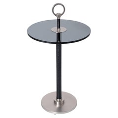 21st Century Home Collection Glass & Leather Tea Table by Patrizia Garganti