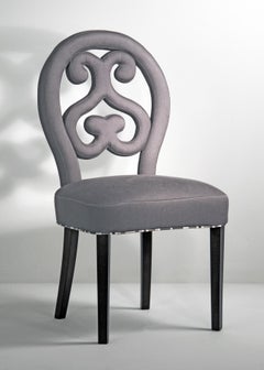 Colección 21st Century Home Silla de lino y algodón gris de Patrizia Garganti