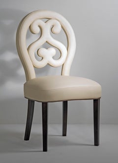 21st Century Home Collection Ivory Leather Chair by Patrizia Garganti