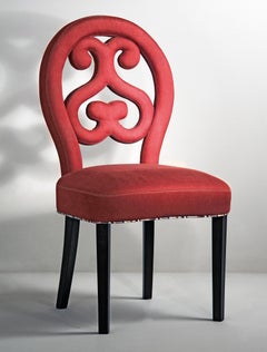 21st Century Home Collection Red Linen and Cotton Chair by Patrizia Garganti