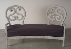 21st Century Home collection White Braided Leather Sofa by Patrizia Garganti