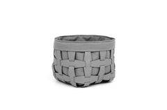 21st Century Hook Magazine Holder Leather Basket with Fabric Handmade in Italy