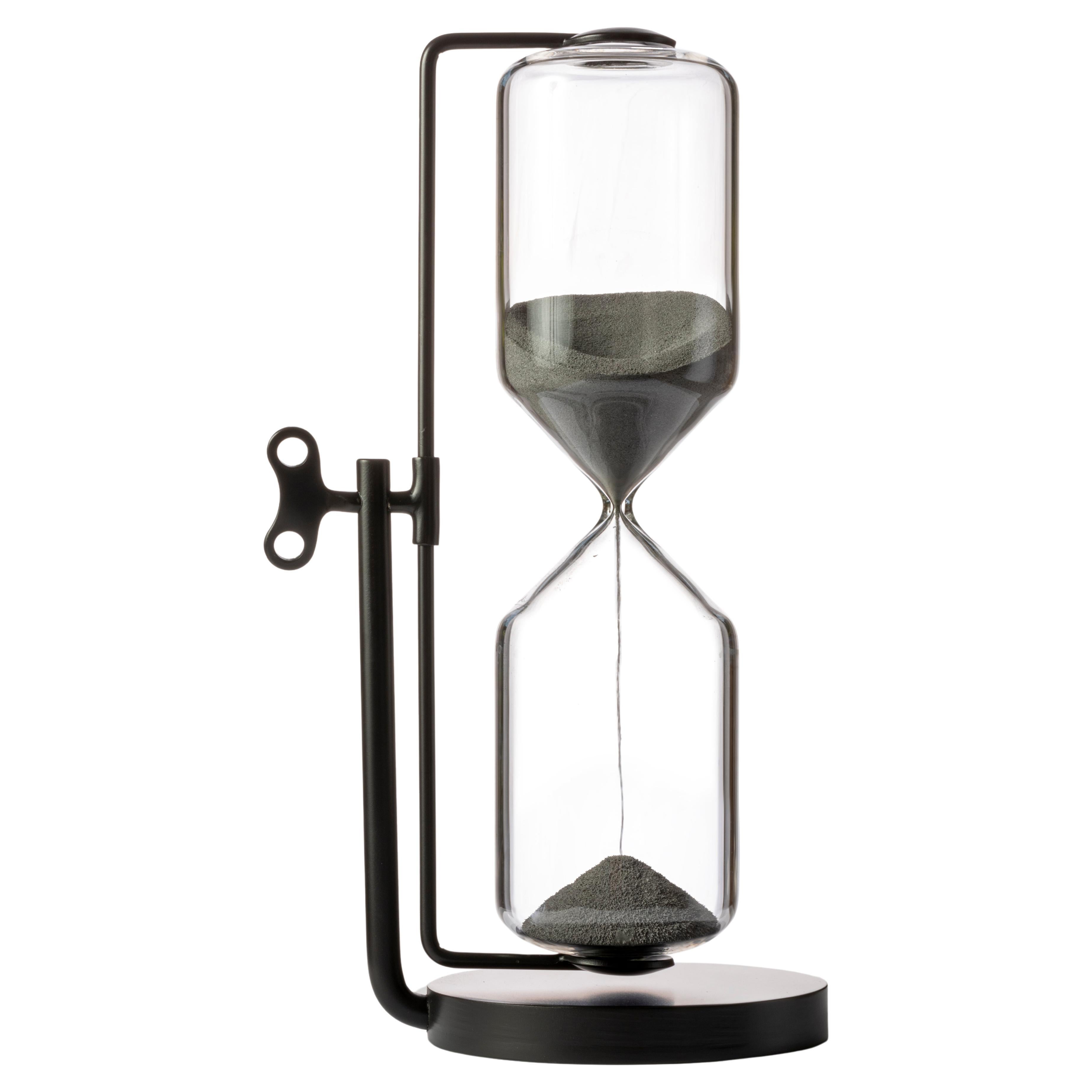 21st Century Hourglass Collectible design object Timeless Black edition  For Sale