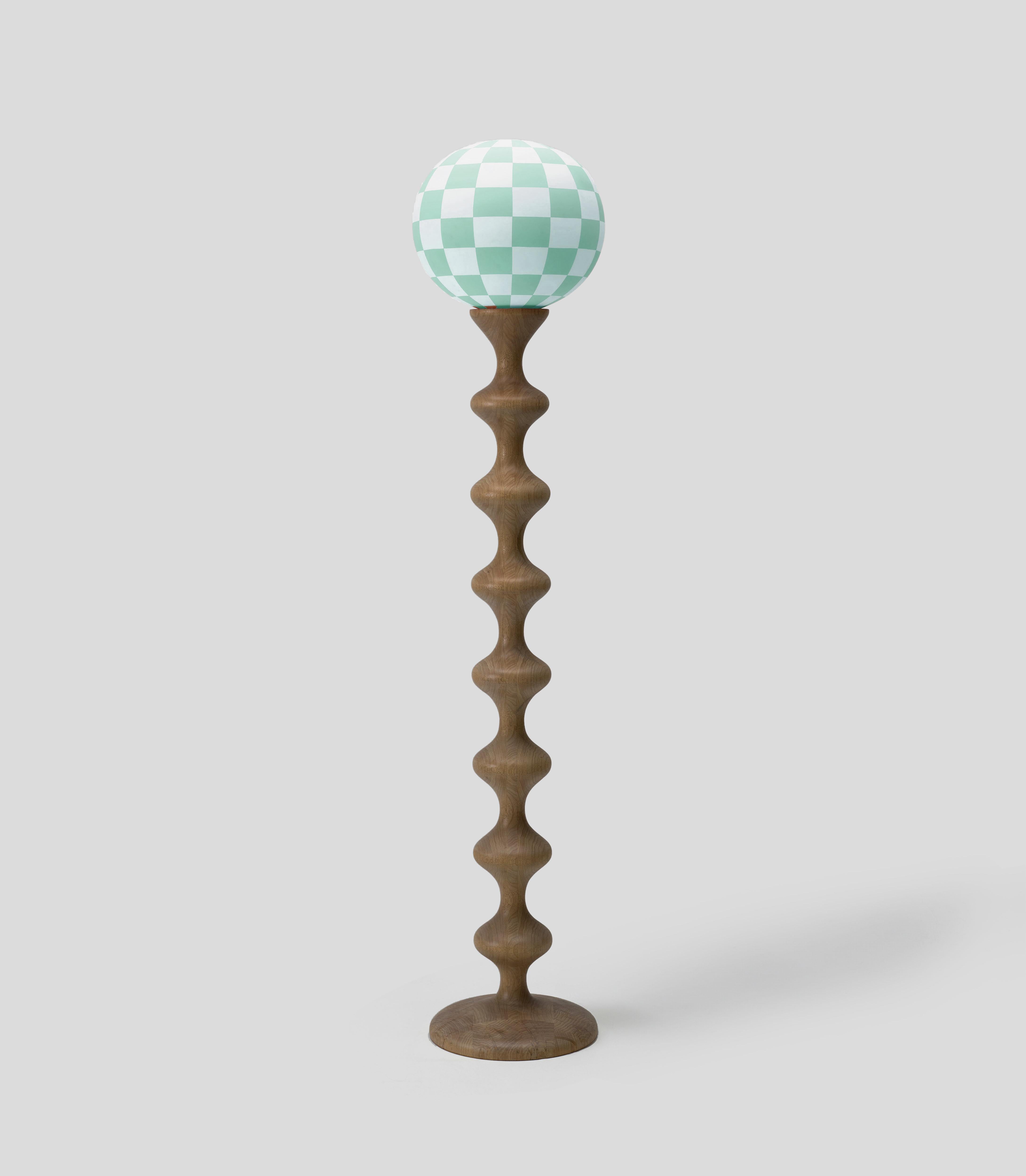 Lampadaire Hozkal du 21e siècle avec verre soufflé à la main et peint à la main en vente 1