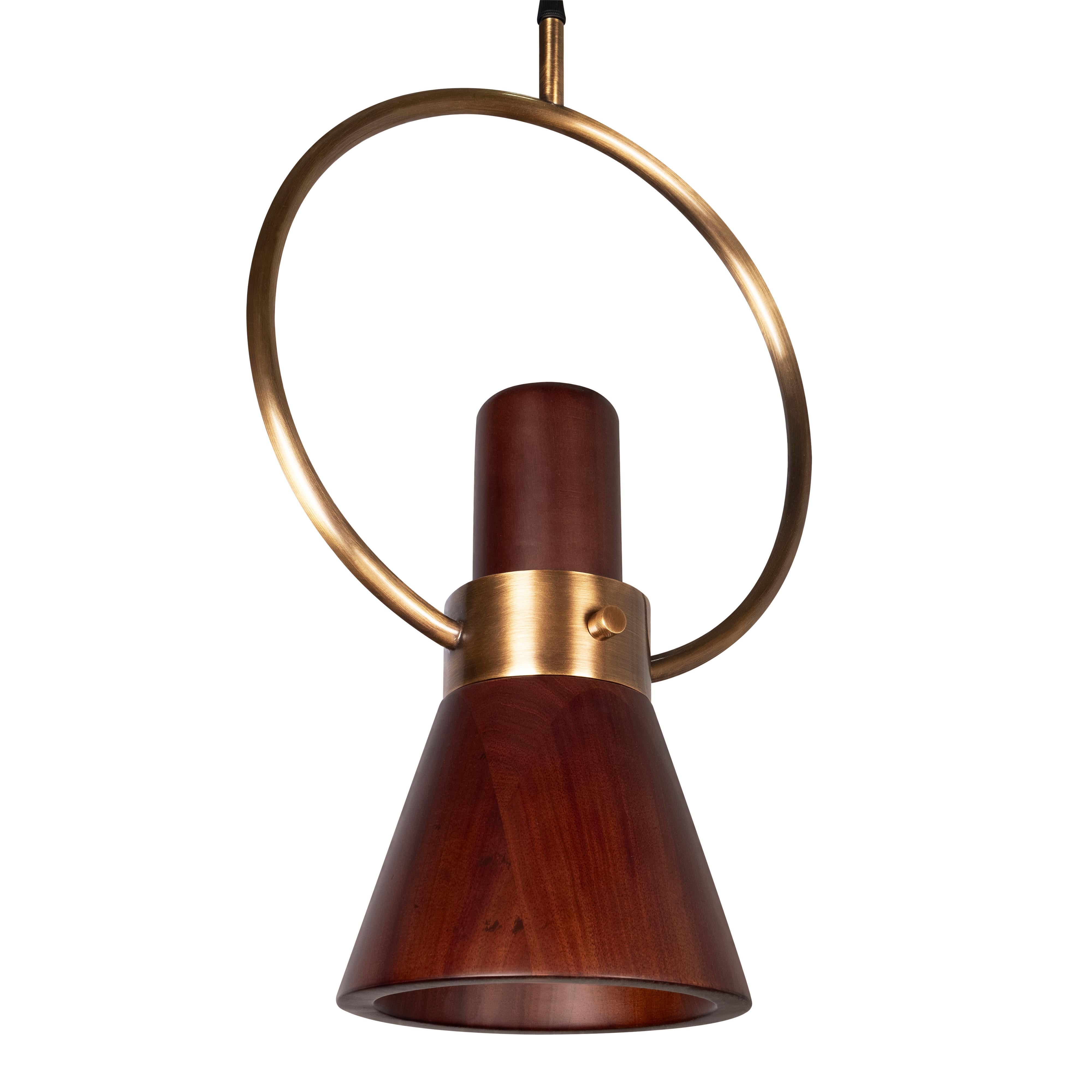 21st Century Humphry Pendant Walnut Wood In New Condition For Sale In RIO TINTO, PT