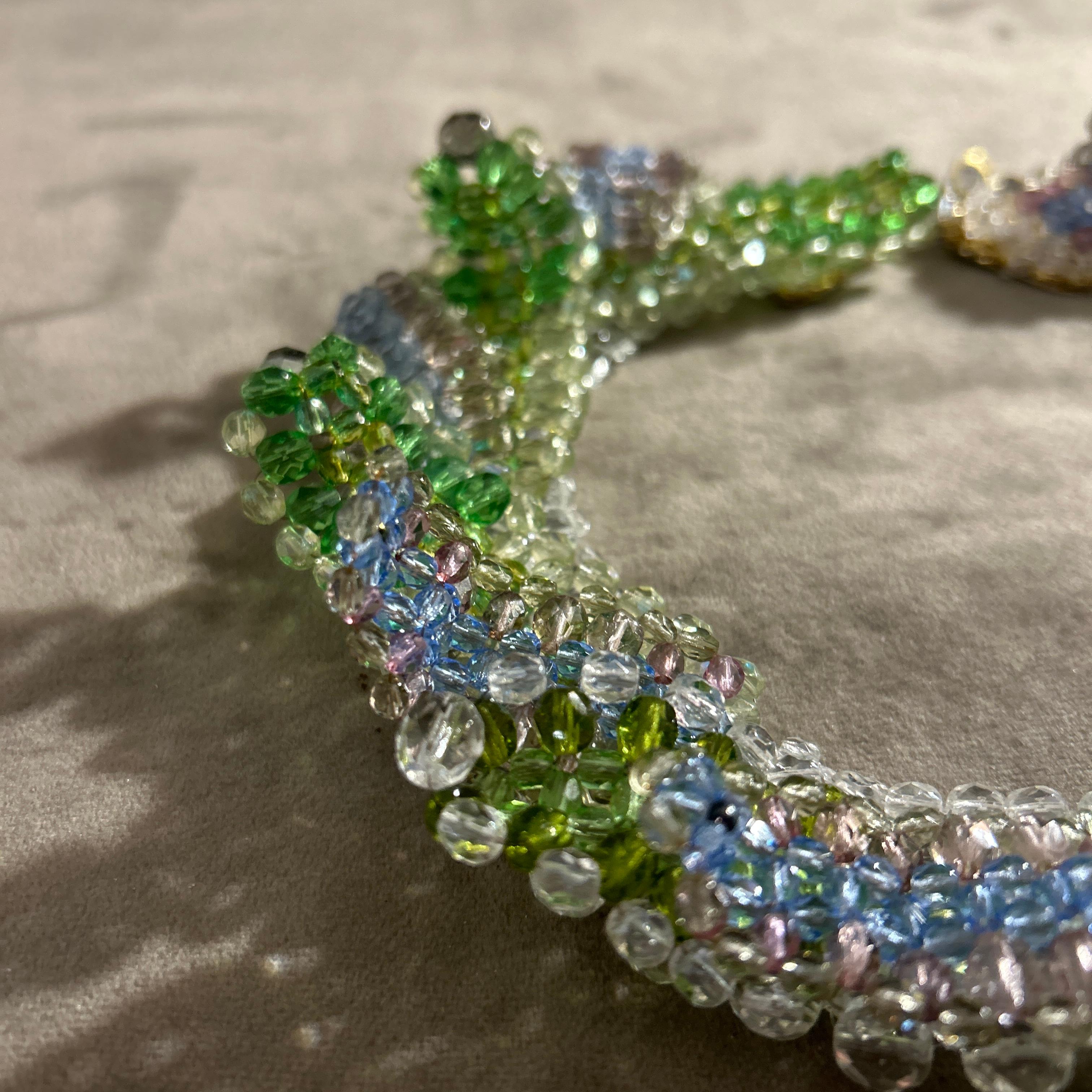 Modern 21st Century Iconic Coppola e Toppo Crystal Beaded Necklace For Sale