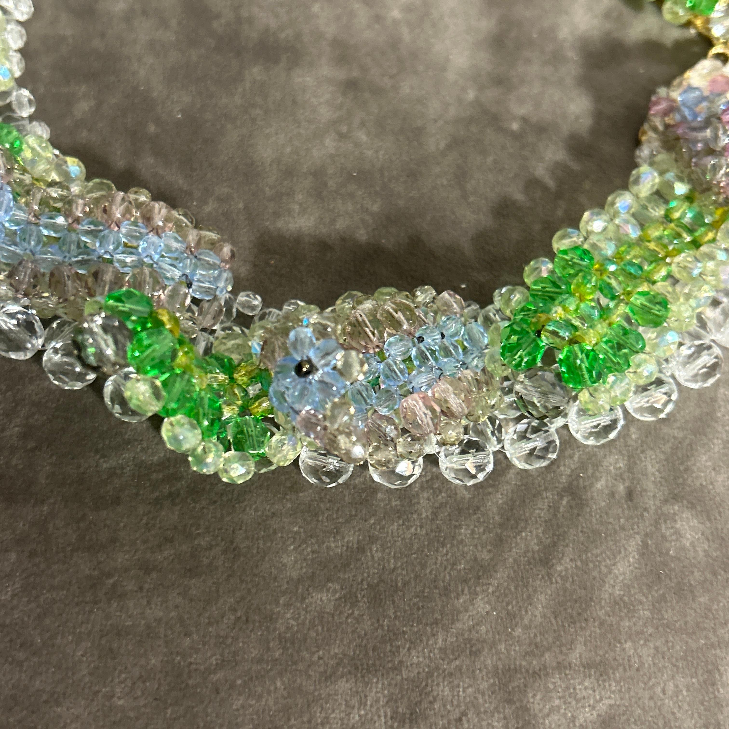 21st Century Iconic Coppola e Toppo Crystal Beaded Necklace In New Condition For Sale In Aci Castello, IT