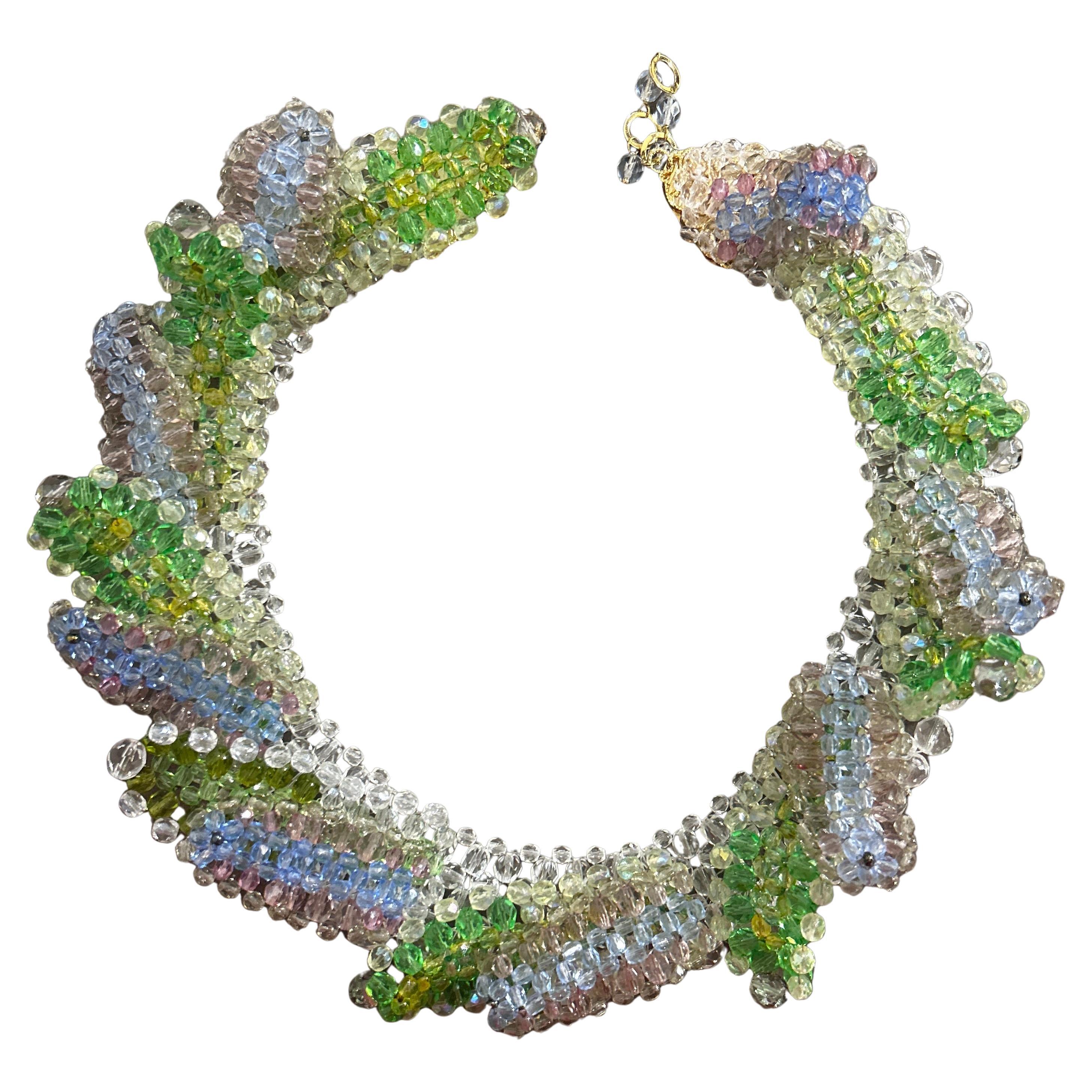 21st Century Iconic Coppola e Toppo Crystal Beaded Necklace For Sale