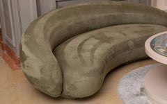 21st Century Iconic Italian Sculptural Julep Sofa in Green Velvet by Tacchini