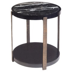 21st Century Ida Side Table, Nero Marquina Marble Top by Duistt