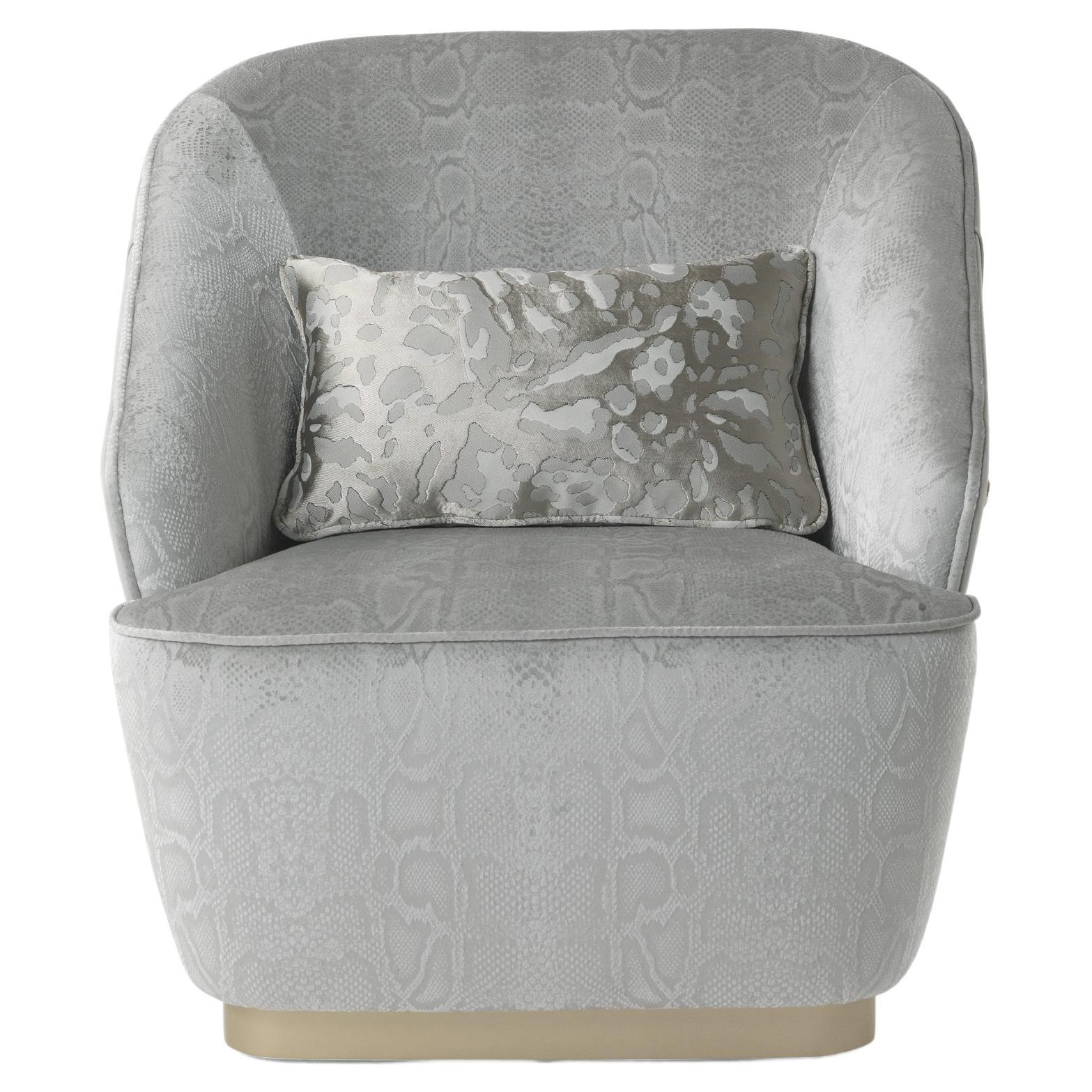 Fauteuil Inanda du 21e siècle en cuir par Roberto Cavalli Home Interiors