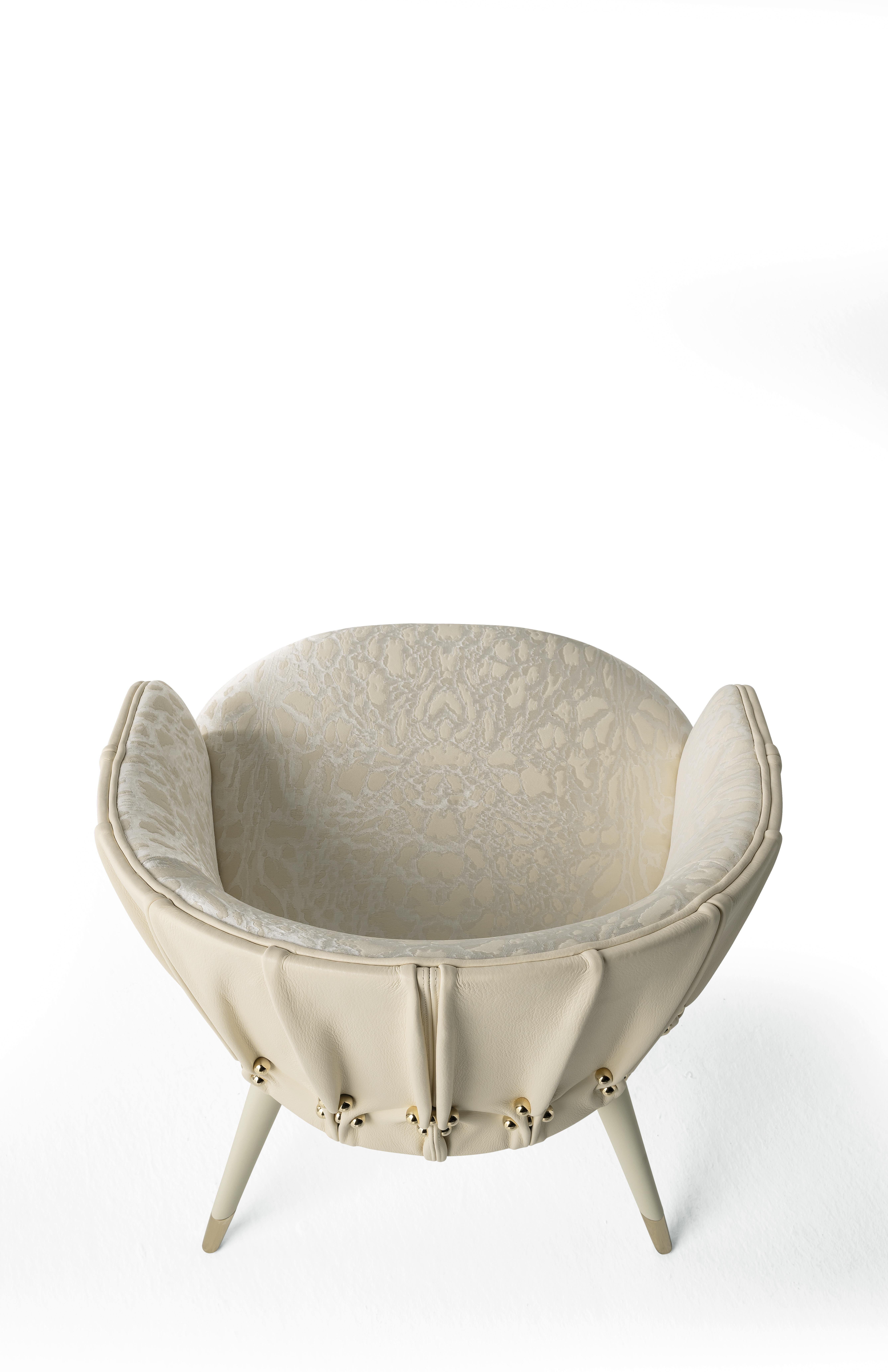 XXIe siècle et contemporain Chaise Inanda du 21e siècle en cuir par Roberto Cavalli Home Interiors en vente