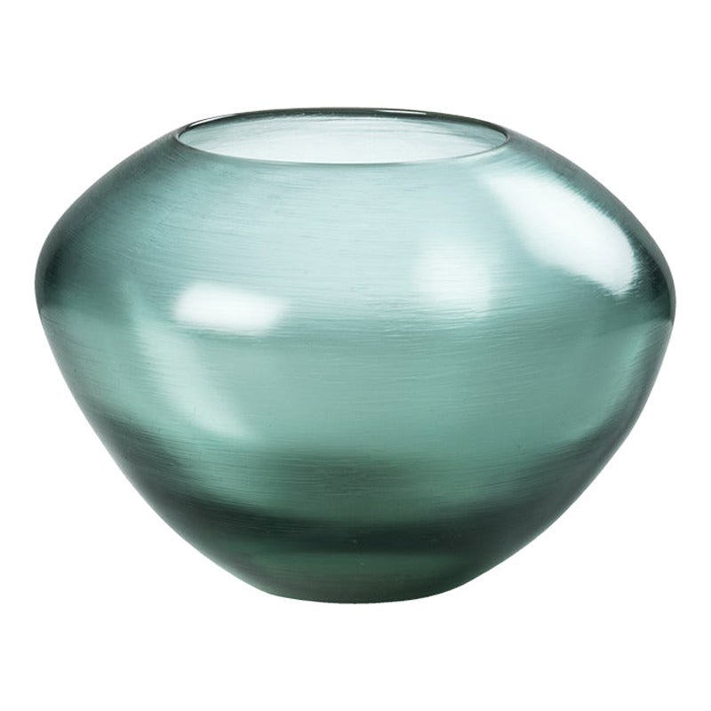 Vase Incisi du 21e siècle, couleur bleu acier de Paolo Venini