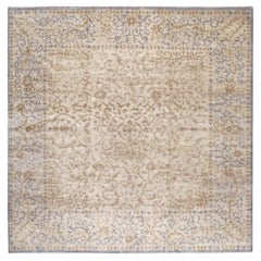 21st Century Indian Khotan Large Square Room Size Carpet by Galerie Shabab