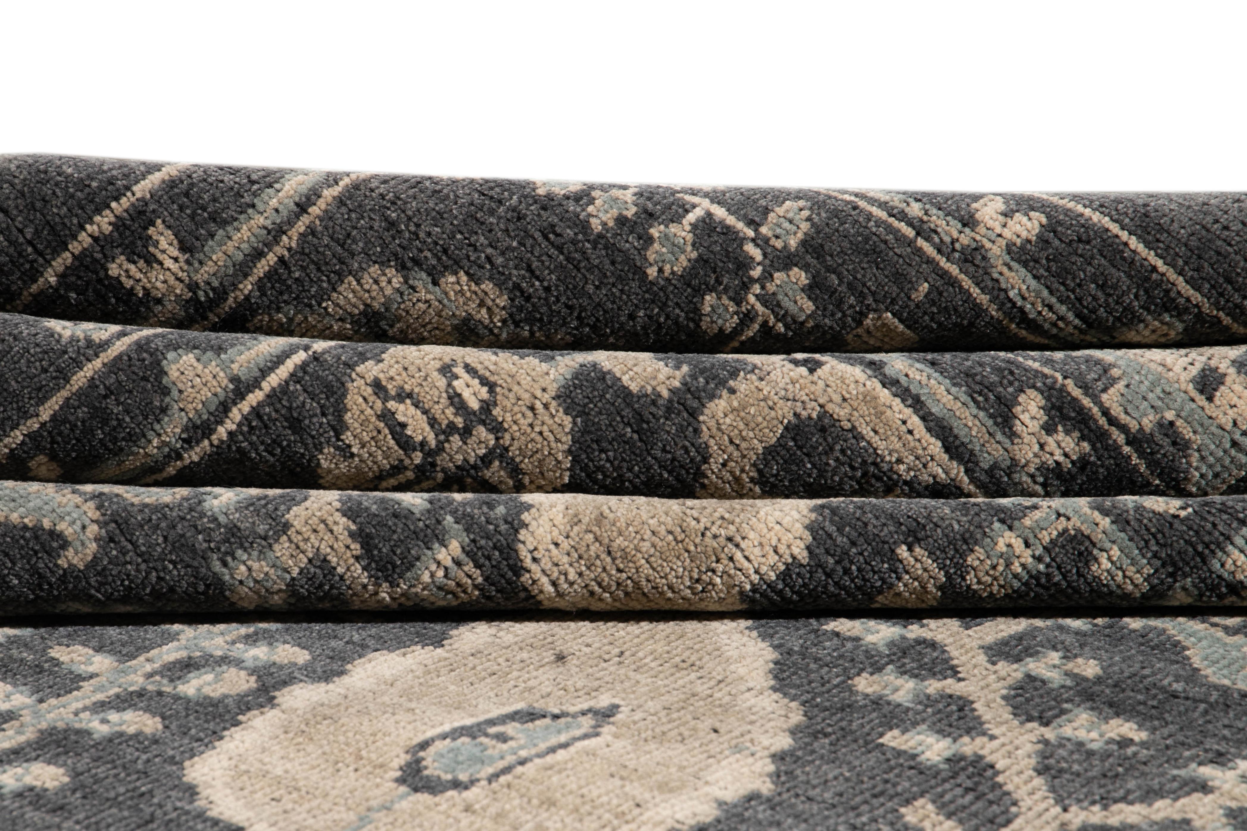 21st Century Indian Modern Oushak Style Wool Rug 4