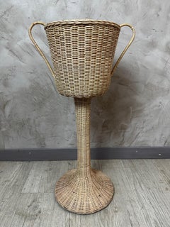 21st century Indonesian Handcrafted Rattan Champagne Bucket