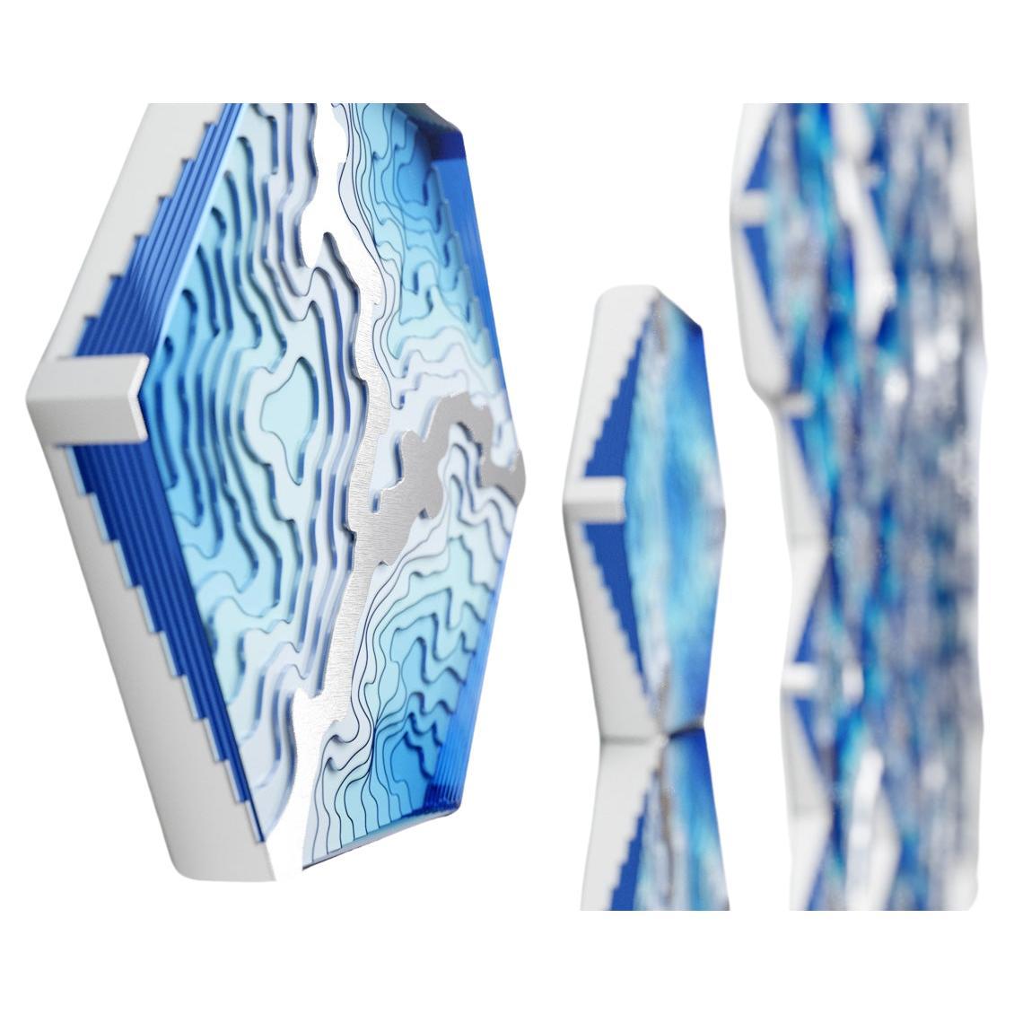 21st Century Interconnected Sculptural Wall Tiles  For Sale