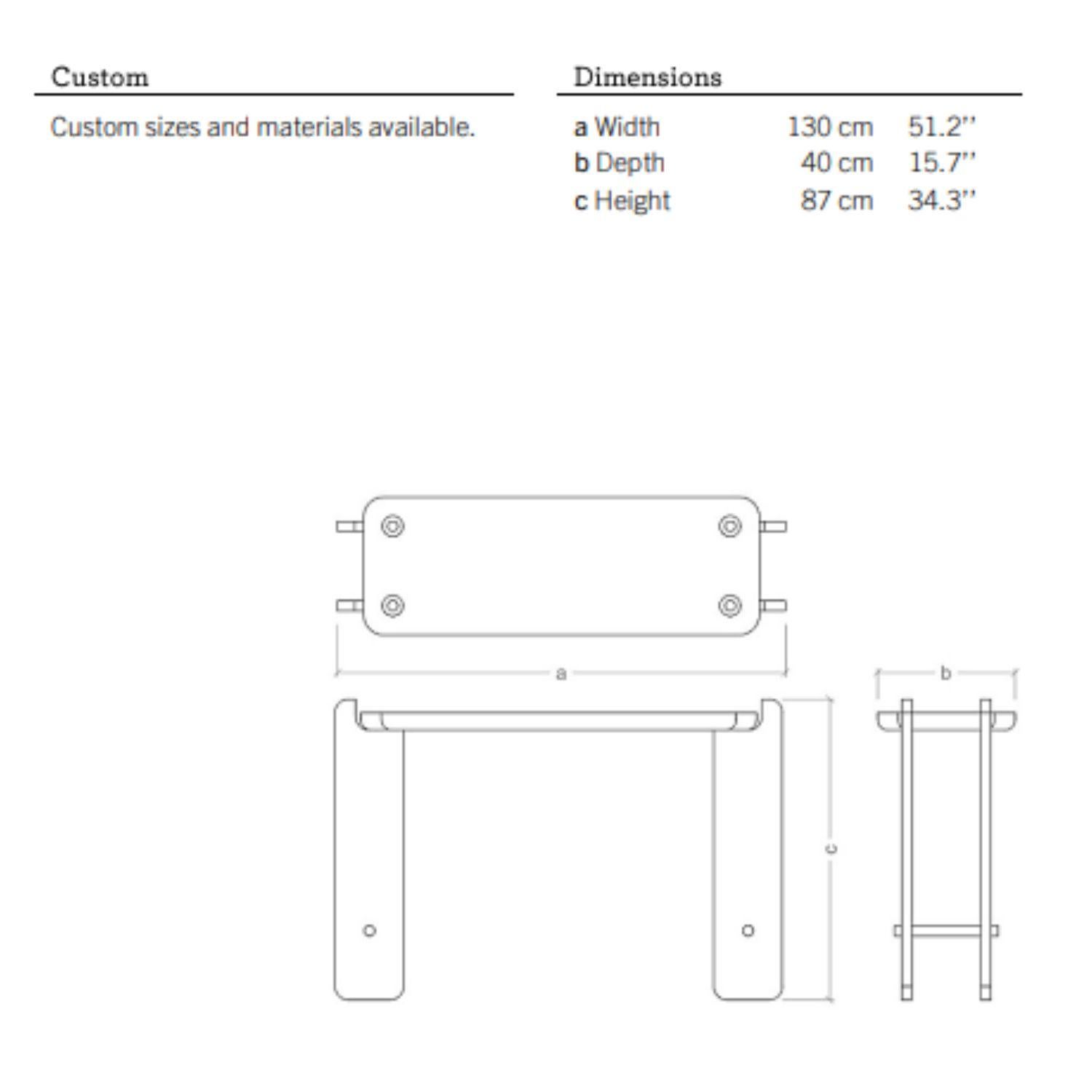 Contemporary 21st Century Ipanema Console Table, Ombre Effect with Brass Details, by Duistt For Sale