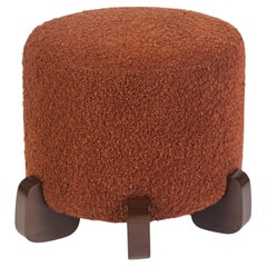 Sgabello Ipanema del XXI secolo, COM e piedi in Oak scurito di Duistt