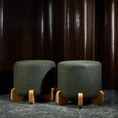 21st Century Ipanema Stool, COM and Natural Oak Feet by Duistt