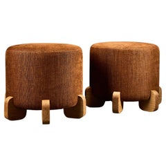 Sgabello Ipanema del XXI secolo, COM e piedi in Oak Oak naturale di Duistt