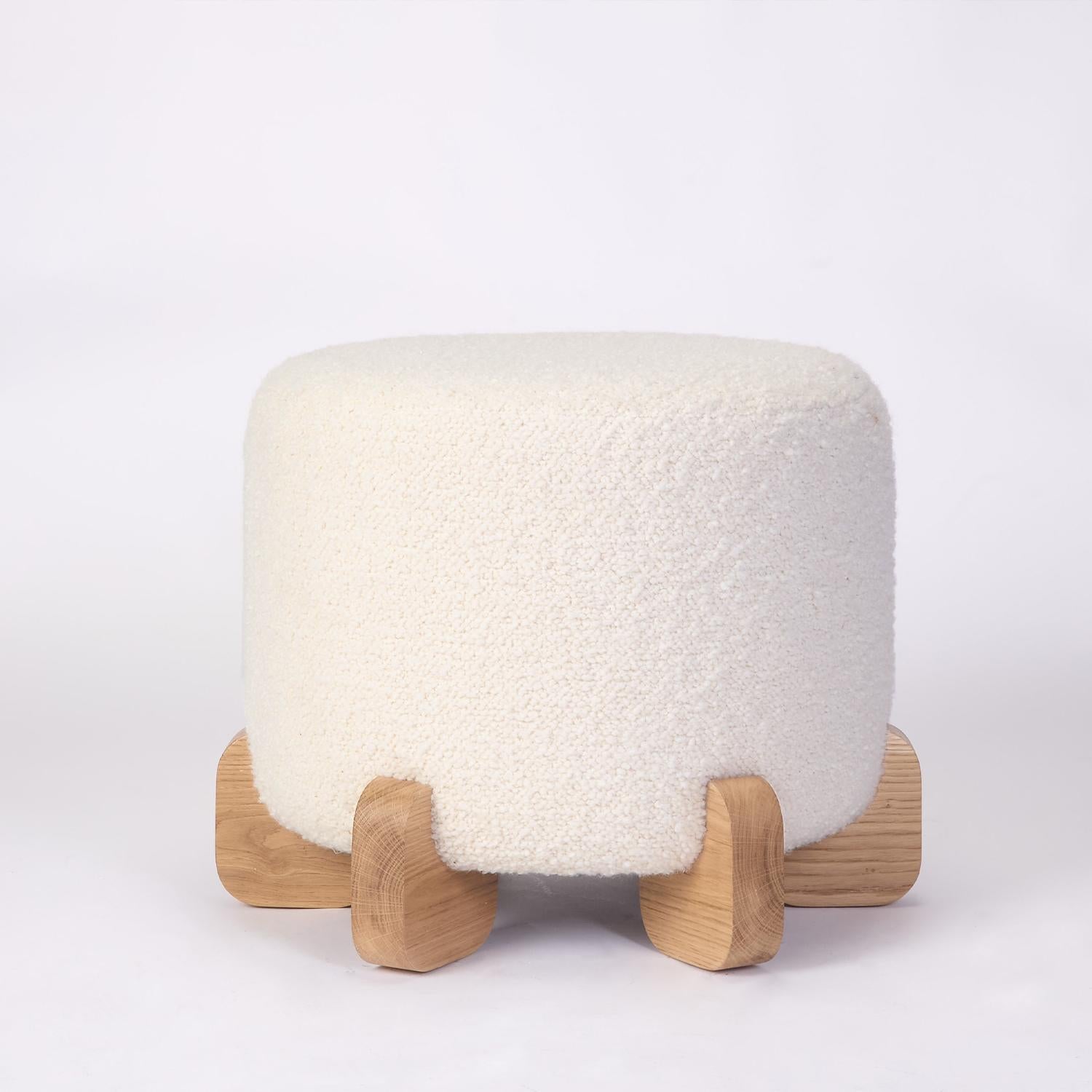 Ipanema Stool, Natural Oak Feet by Duistt

Following the Ipanema series that refers to the imagination of the well-known sidewalk in Rio de Janeiro. The Ipanema Stools, come in two versions upholstered in a deep red woven fabric, but with two