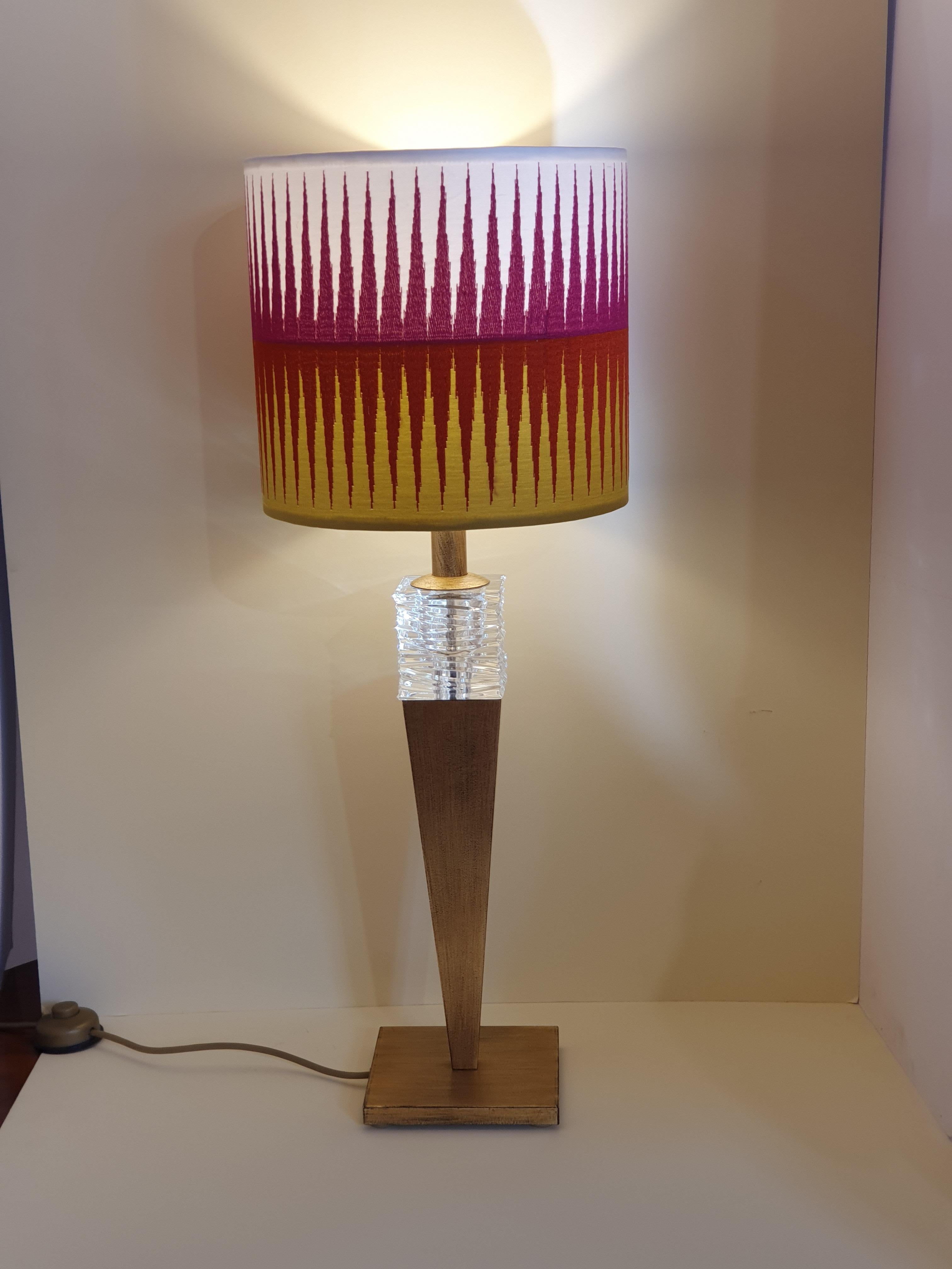 Gorgeous handcrafted lamp in gilded iron and crystal, shown here with a lampshade made with Pierre Frey fabric. Led system in the crystal.
During the last 120 years, Banci pursued the vision to change and influence people's hearts and spirits
