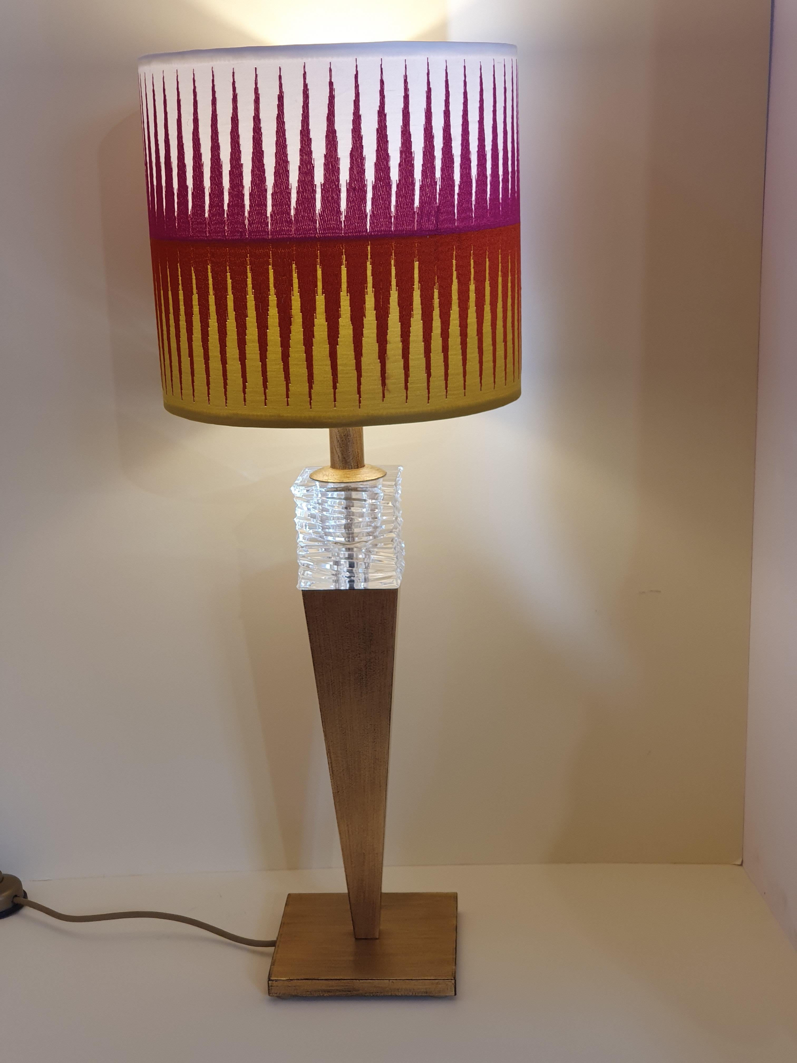 Italian 21st Century Iron and Crystal Table Lamp by Banci, Firenze, Italy, 2011 For Sale