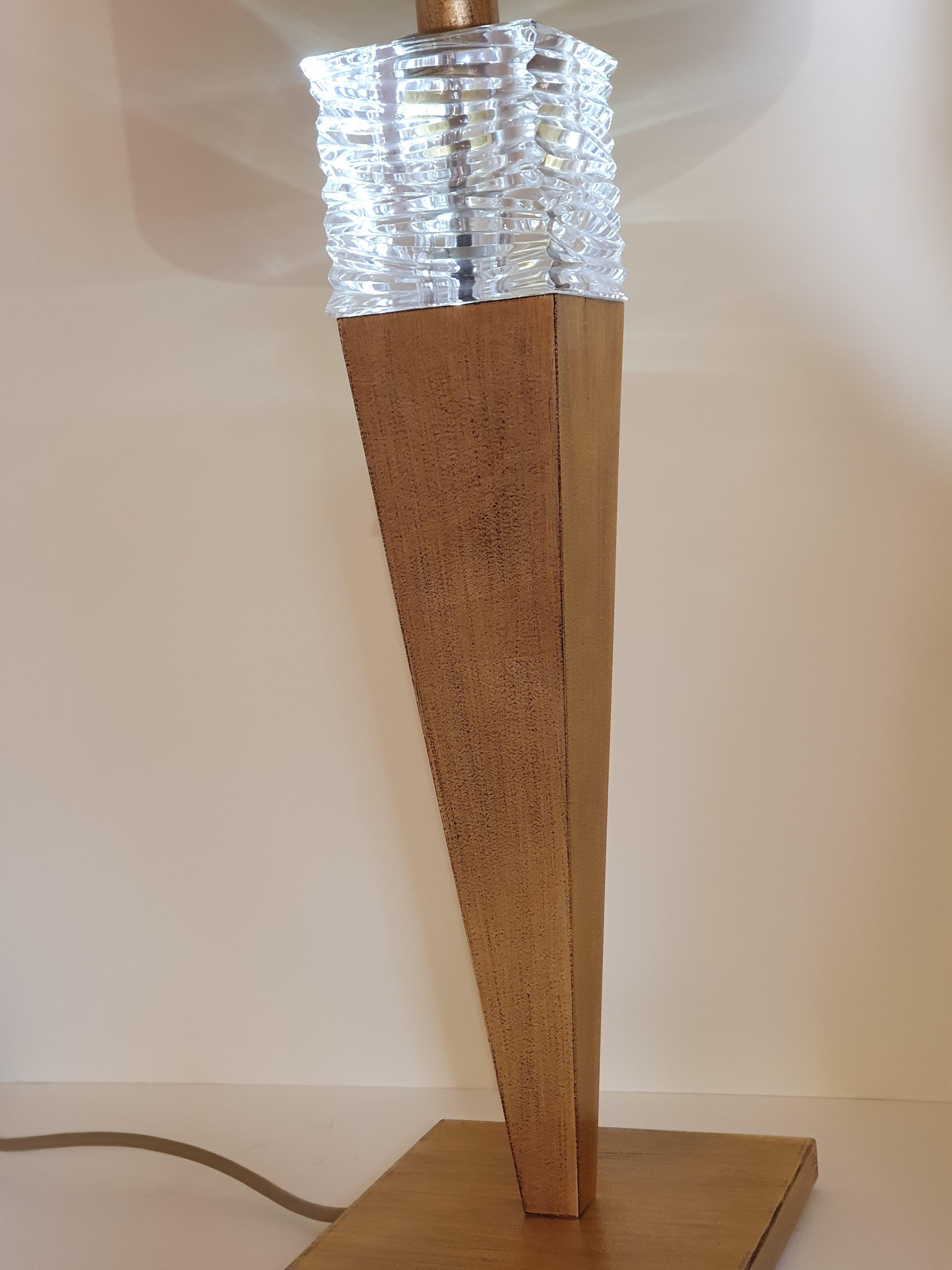 Contemporary 21st Century Iron and Crystal Table Lamp by Banci, Firenze, Italy, 2011 For Sale