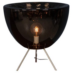 Lampada da tavolo in vetro ambrato italiano del XXI secolo, Murano
