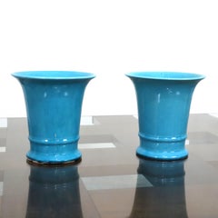 21st century italian blue ceramic vases Marka Sia collection, italy, 2000s