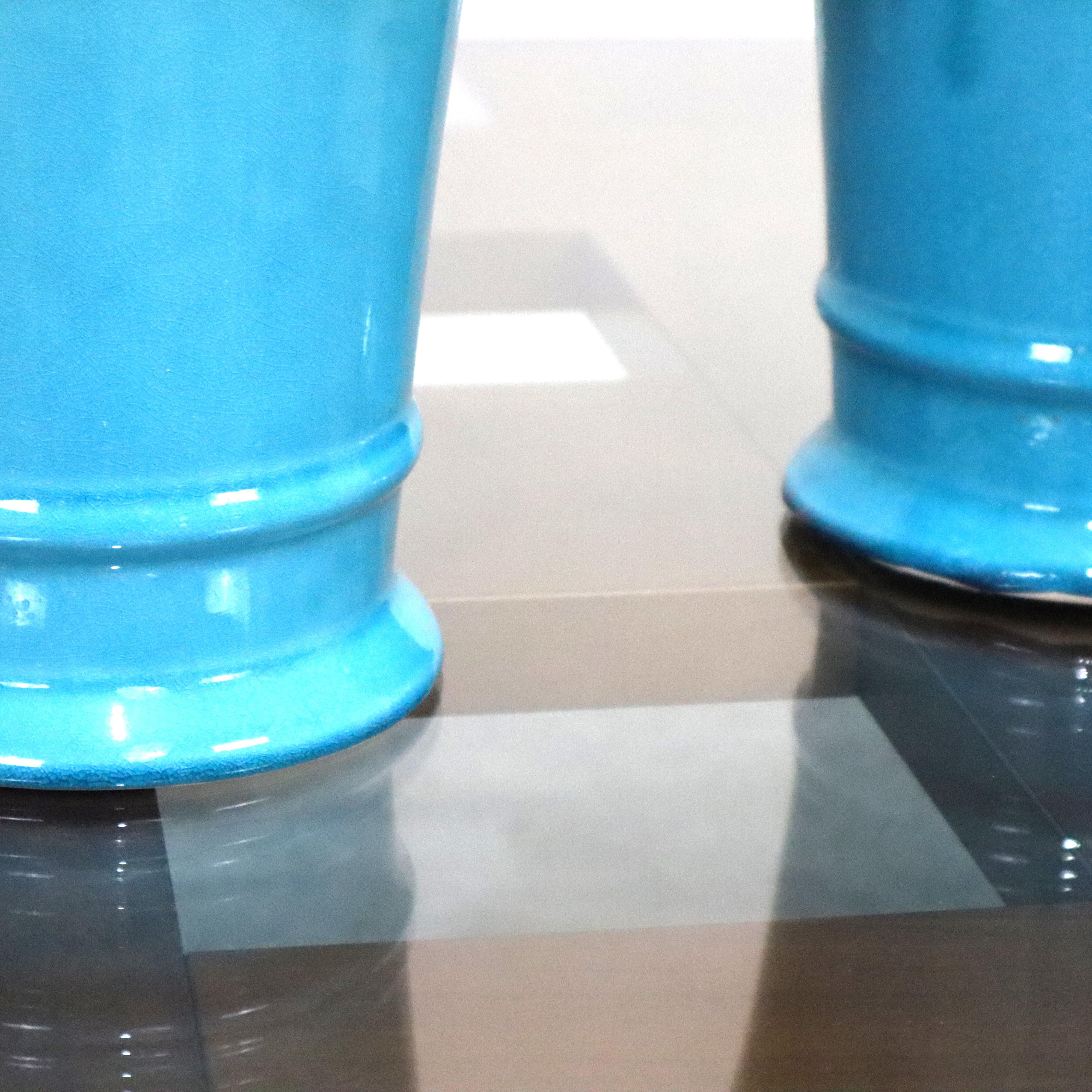 Vases en céramique bleue italienne du 21e siècle Collection Marka Sia, Italie, années 2000 en vente 1