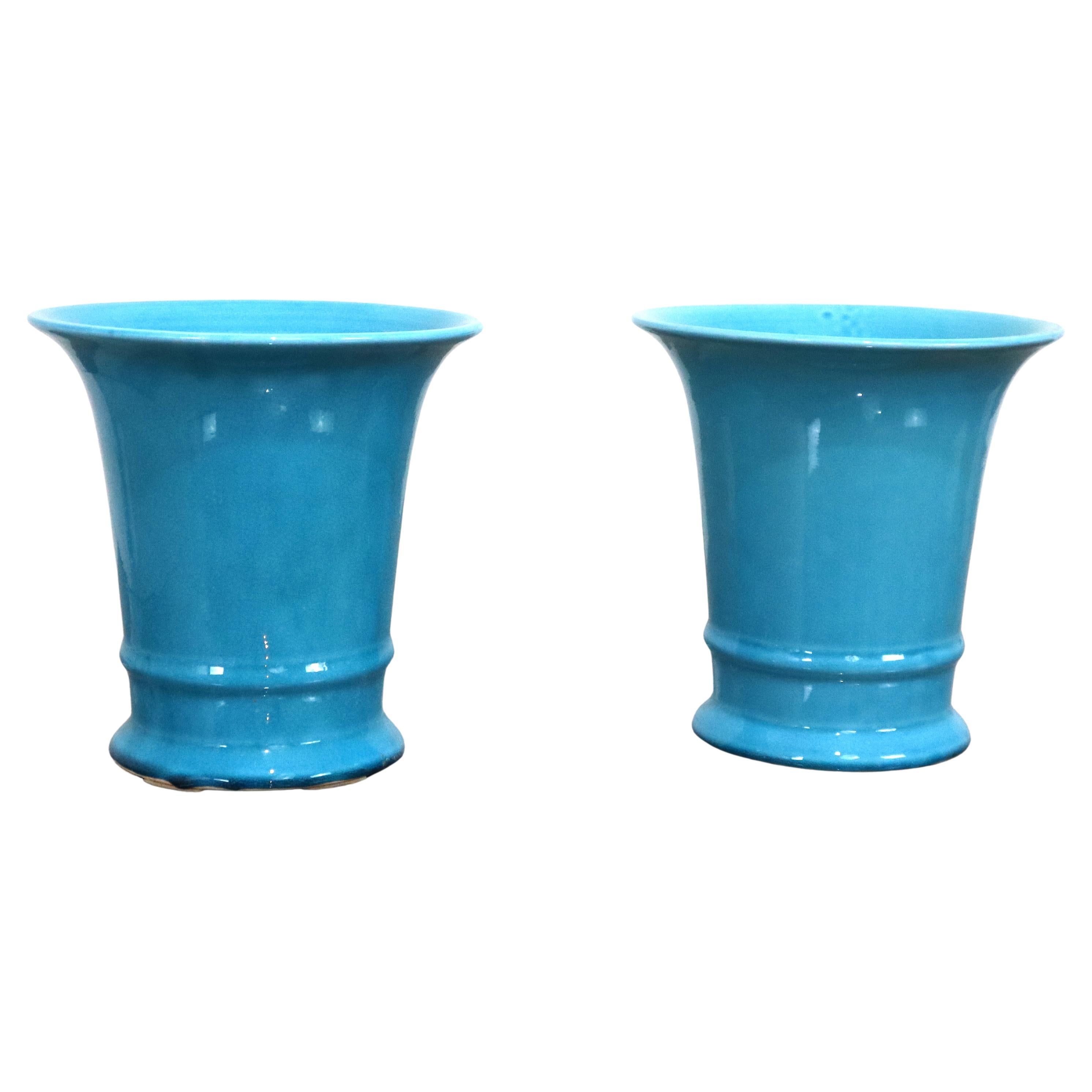21st century italian blue ceramic vases Marka Sia collection, italy, 2000s