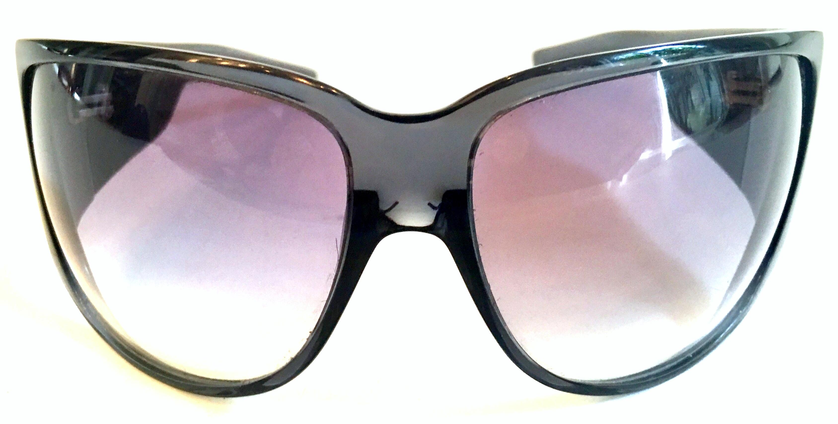 Gucci Smoky Blue With Tinted blue to Purple Fade Lens & Swarovski Crystal Clear Rhinestone Embellished 