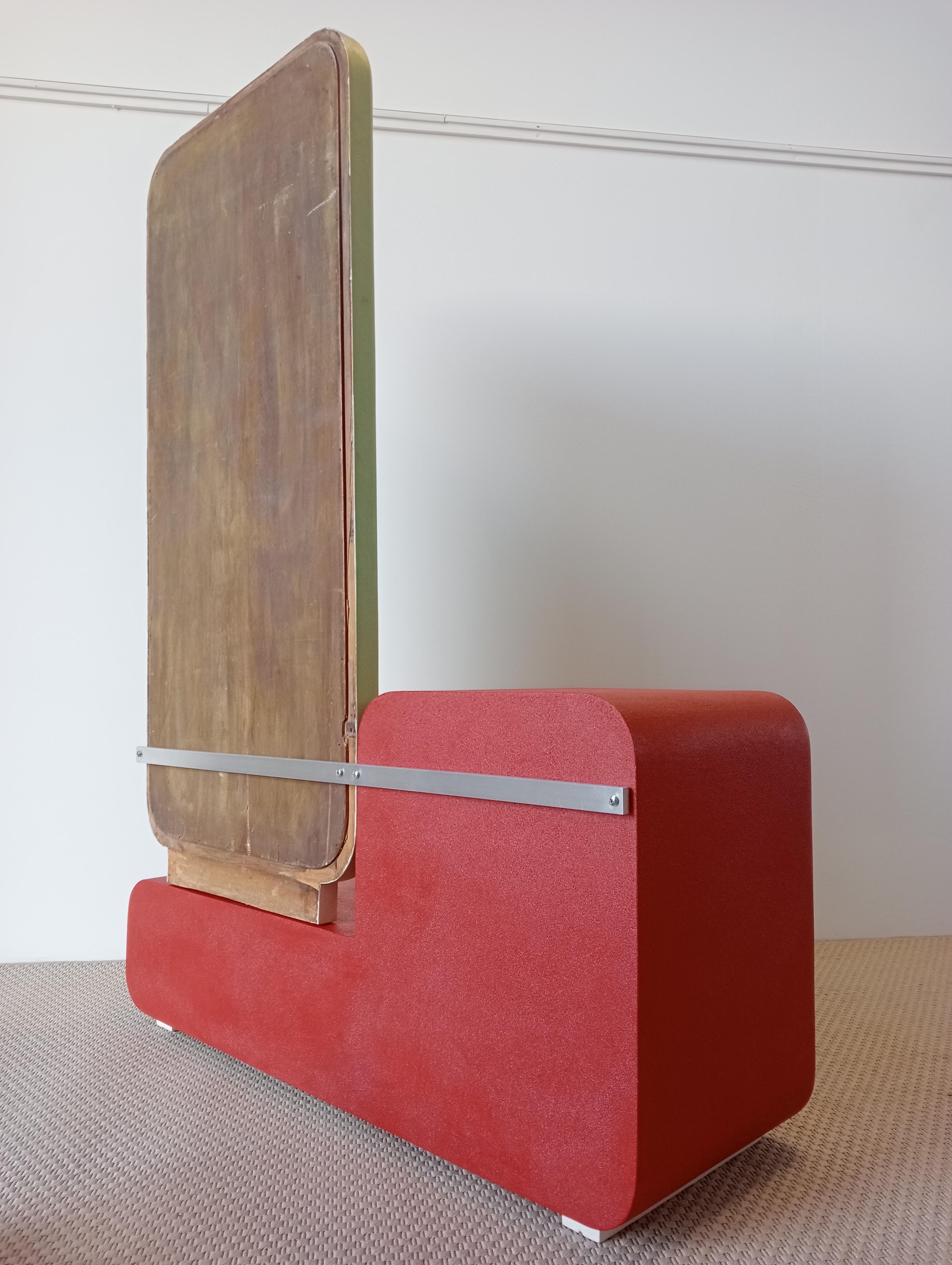 Cabinet with Mirror Italian Design Contemporary 21st Century Wood coloured Resin For Sale 7