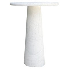21st Century Italian Contemporary Minimalist Circular Marble Side Table