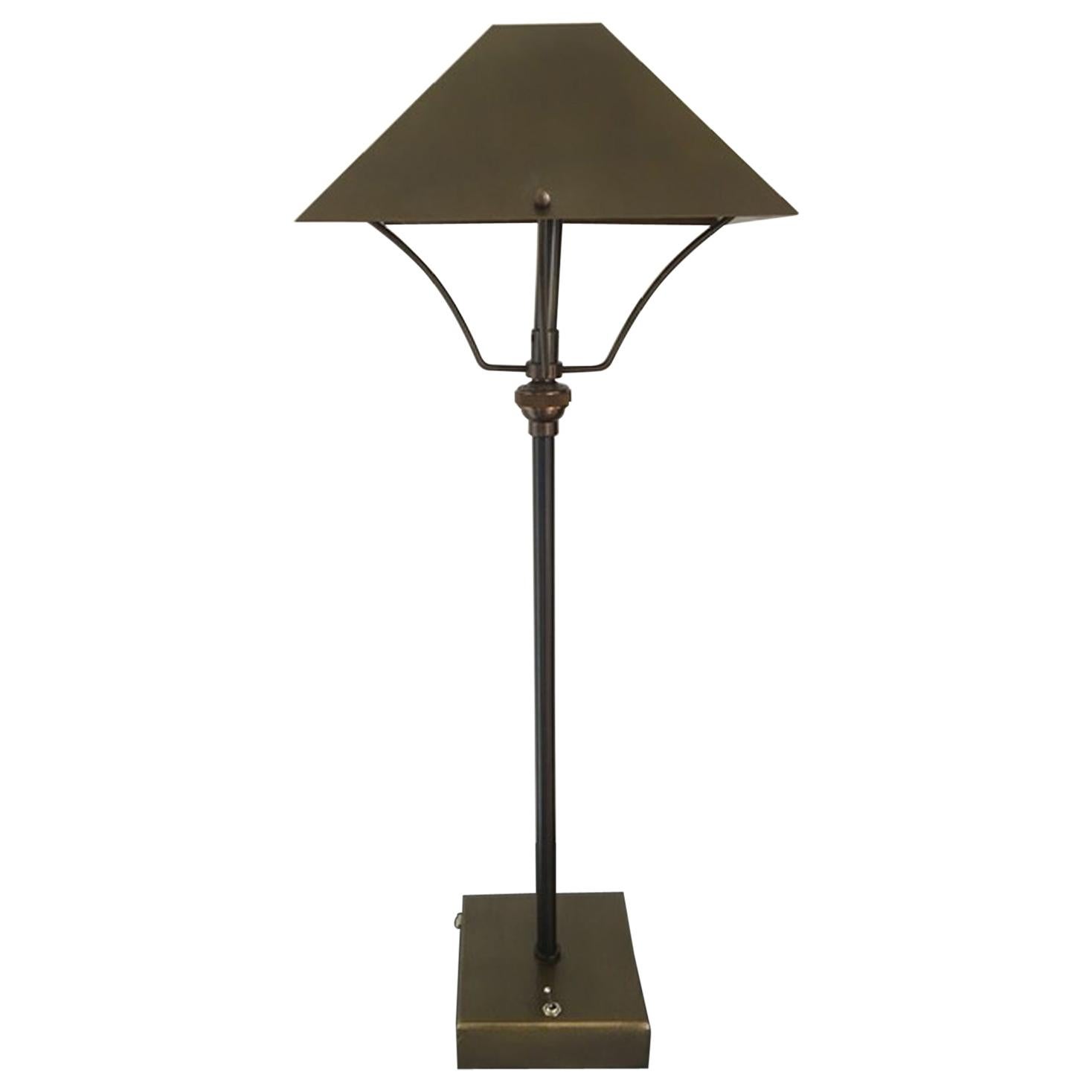 21st Century Italian Design Burnished Brass Cordless Table Lamp For Sale