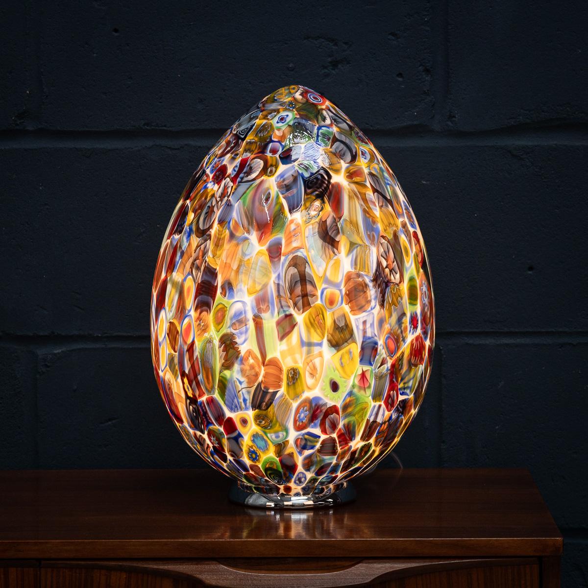 Italienische Eiförmige Tischlampe des 21. Jahrhunderts von Murrina Millefiori, Murano (Sonstiges) im Angebot