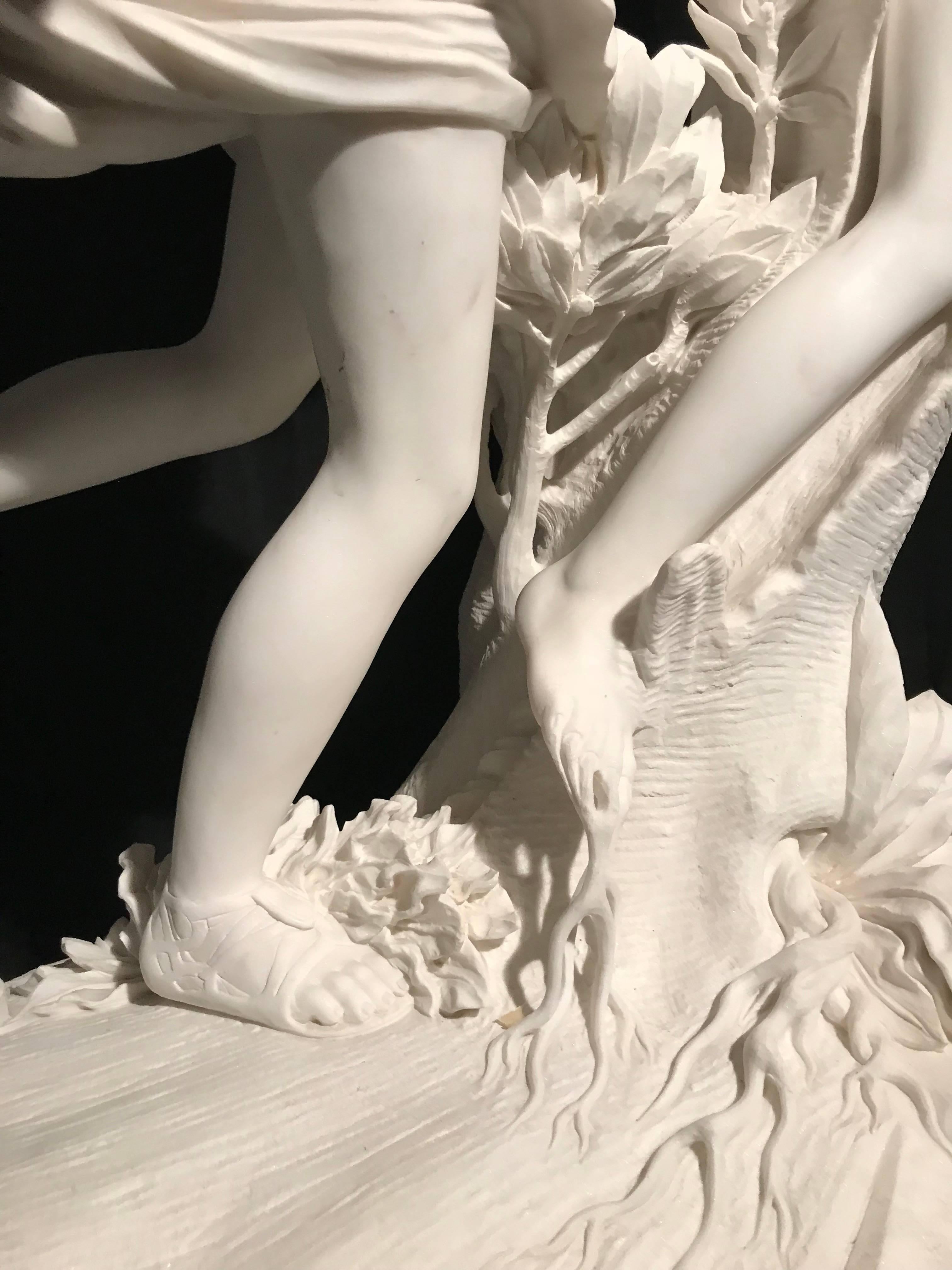 21st Century Italian Marble Sculpture of Apollo E Dafne Gian Lorenzo Bernini For Sale 4