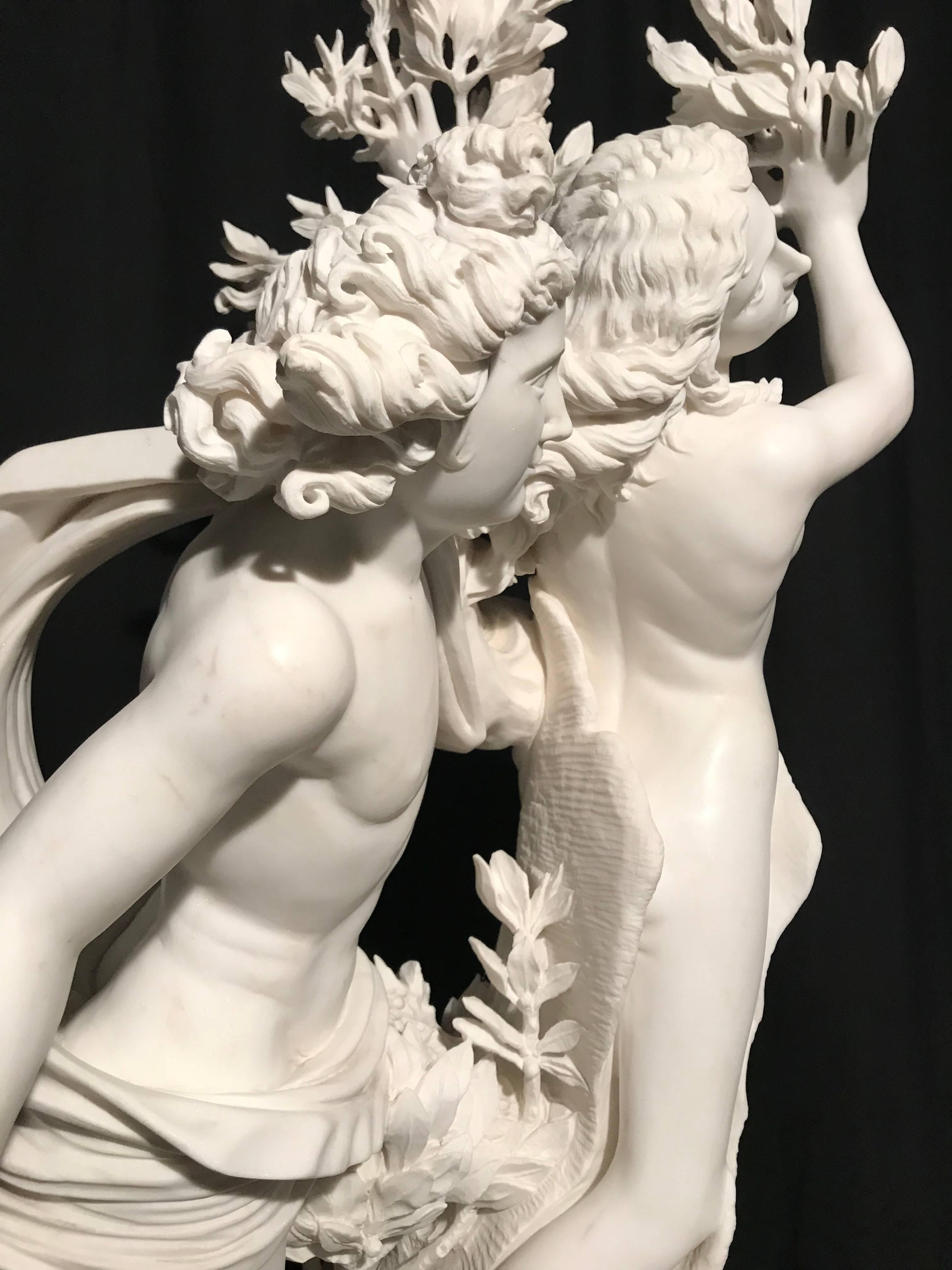 21st Century Italian Marble Sculpture of Apollo E Dafne Gian Lorenzo Bernini For Sale 9