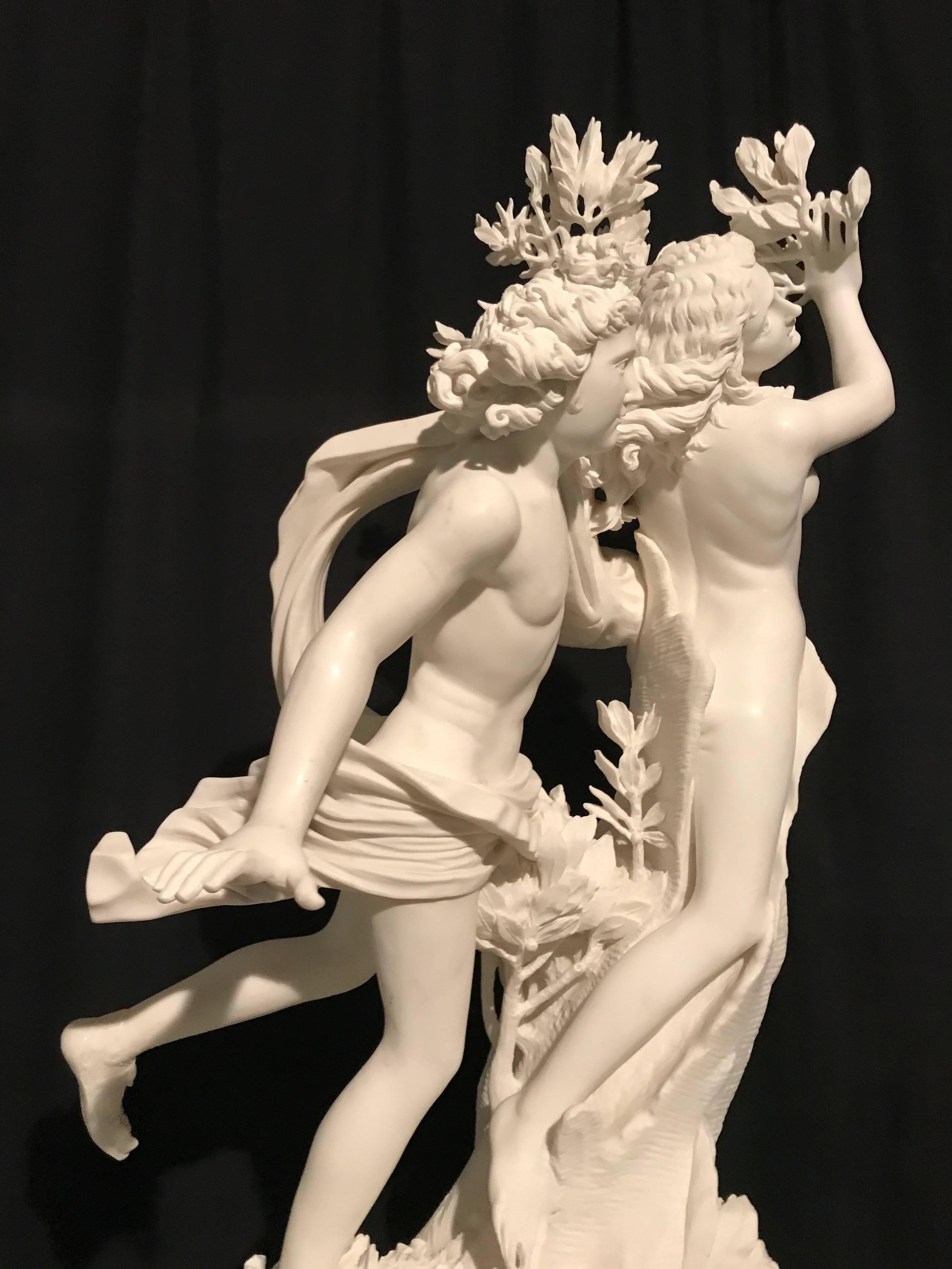 Neoclassical 21st Century Italian Marble Sculpture of Apollo E Dafne Gian Lorenzo Bernini For Sale