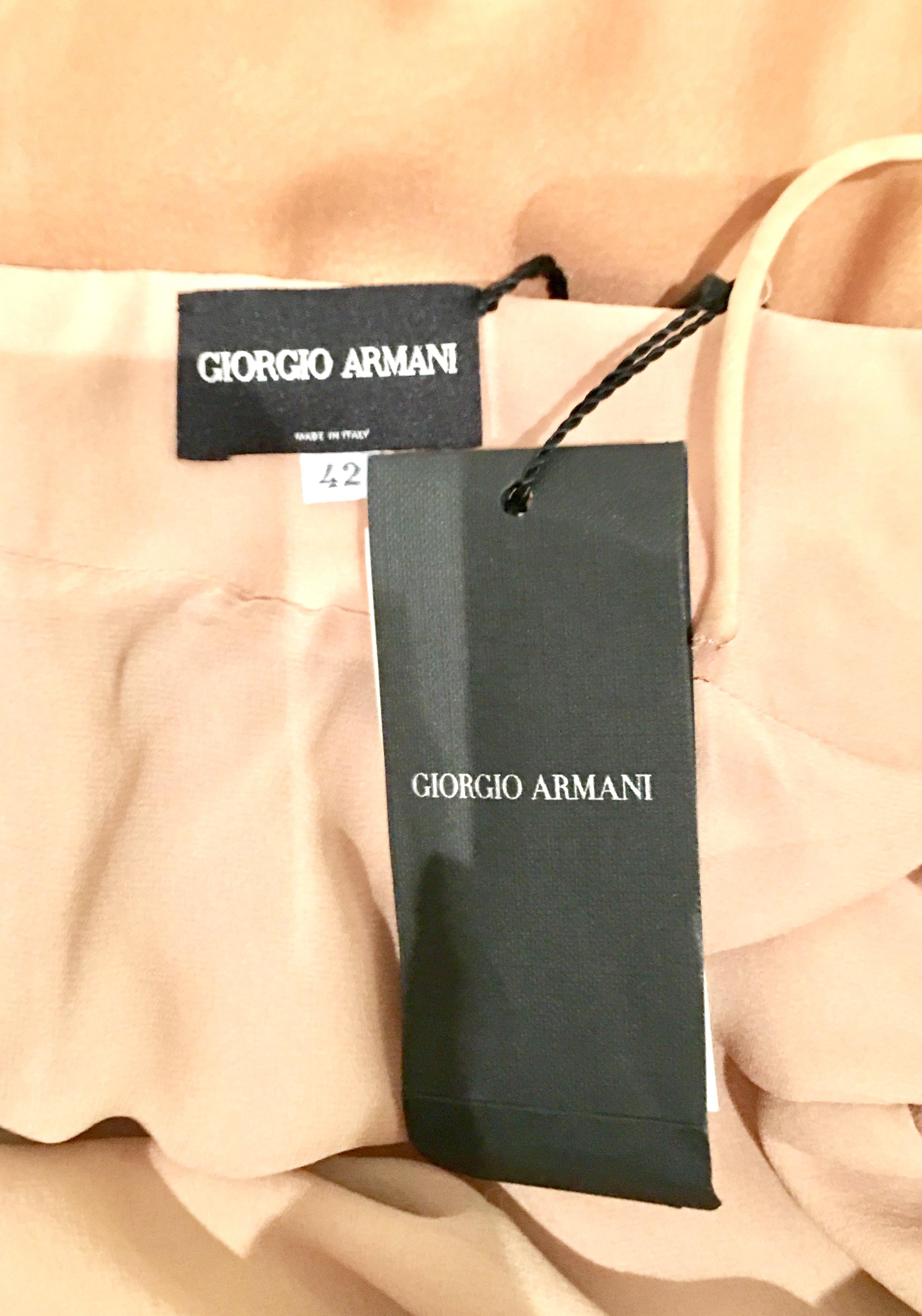 21st Century Italian Silk Chiffon Slip Dress By Girogio Armani - Size 42 6