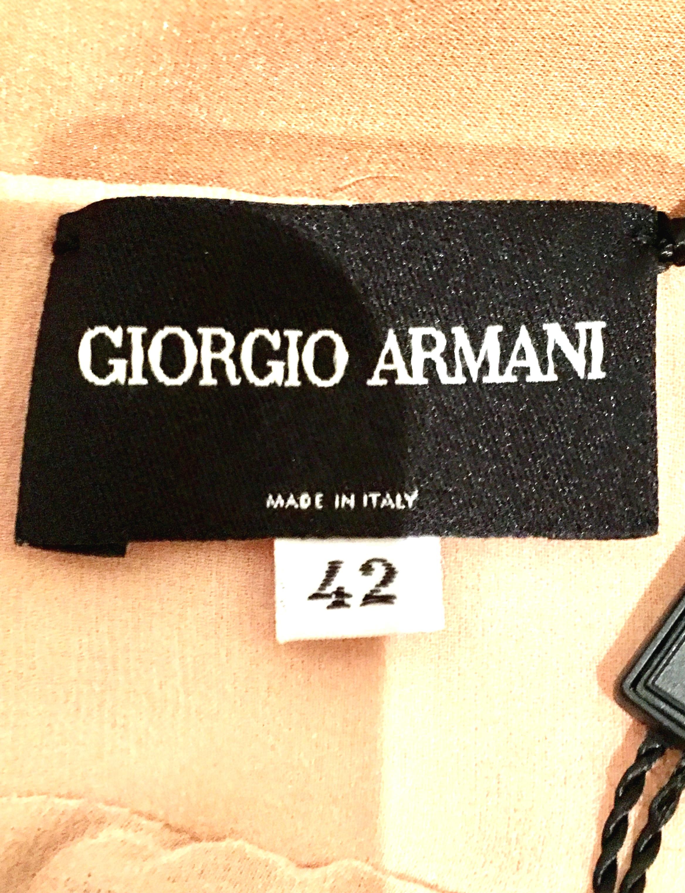 21st Century Italian Silk Chiffon Slip Dress By Girogio Armani - Size 42 9