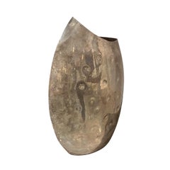21st Century Italian Silver-Plated Metal Sculptural Vase by Roberto Bellitti