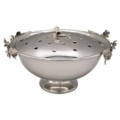 21st Century Italian Sterling Silver Flowers Box