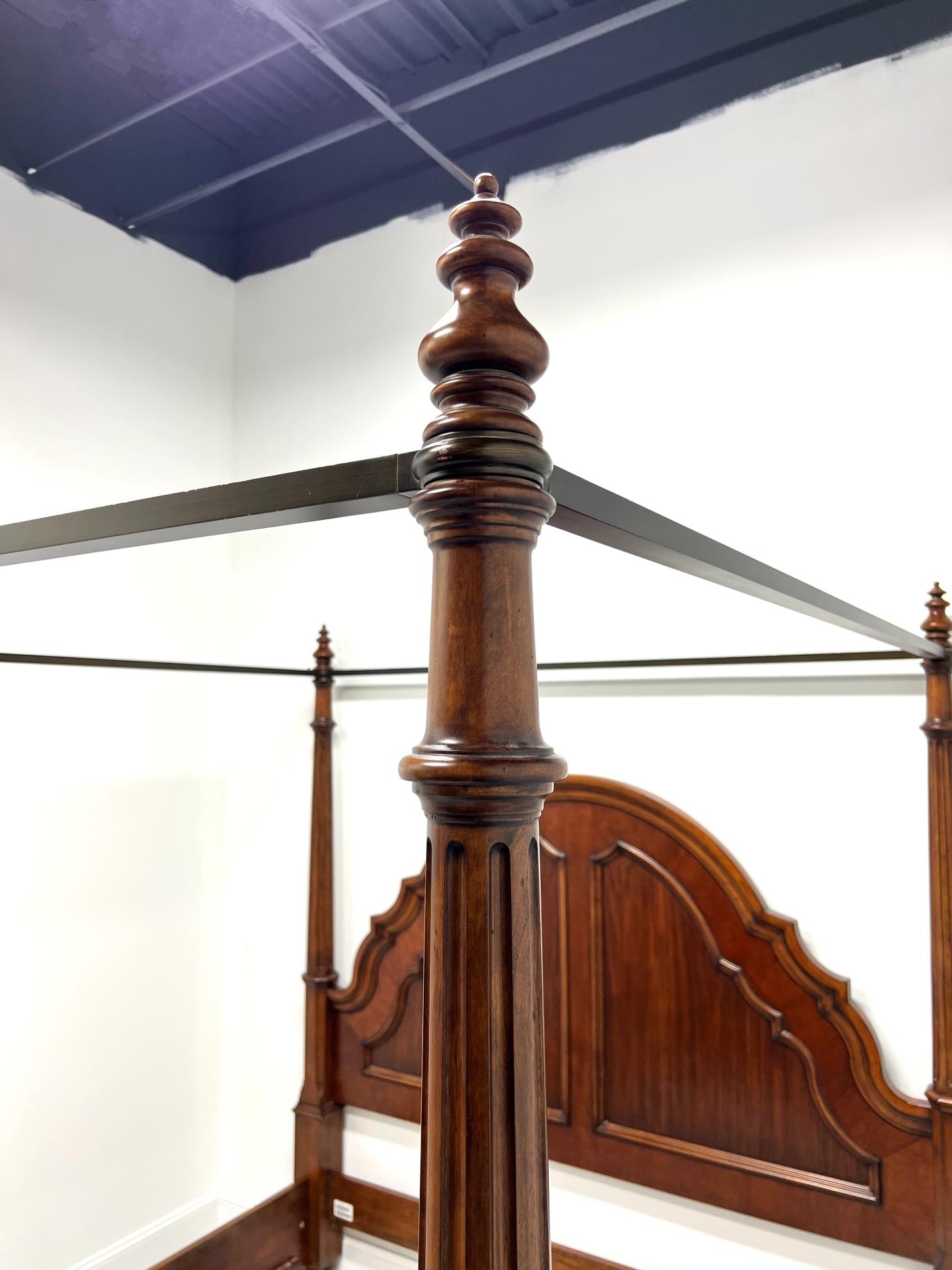21st Century Italian Tuscan Cherry King Size Four Poster Canopy Bed In Good Condition In Charlotte, NC