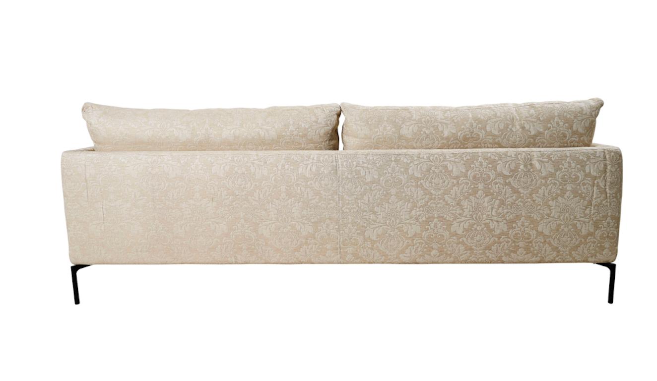Other 21st Century Italian Zanotta Sofa Upholstered in Schumacher Fabric 